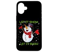 Let it Snow Cute Christmas Funny Christmas Holiday Snowman Dit Coque pour iPhone 16 Plus
