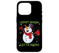 Let it Snow Cute Christmas Funny Christmas Holiday Snowman Dit Coque pour iPhone 16 Pro