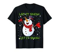 Let it Snow Cute Christmas Funny Christmas Holiday Snowman Dit T-Shirt