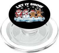 Let It Snow Dab Squad Père Noël, Bonhomme de Neige, Pain d'épices et Renne PopSockets PopGrip pour MagSafe