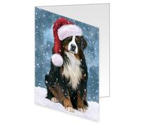 Let It Snow GCD685 Cartes de vœux de Noël avec enveloppes Motif chien de montagne bernois avec enveloppes