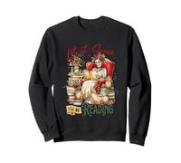 Let It Snow I'll Be Reading Squelette Sweatshirt