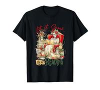 Let It Snow I'll Be Reading Squelette T-Shirt