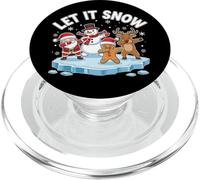 Let It Snow Père Noël, Bonhomme de Neige, Renne, Pain d'épices PopSockets PopGrip pour MagSafe
