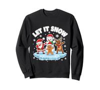 Let It Snow Père Noël, Renne, Bonhomme de Neige, Pain d'épice Sweatshirt