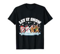 Let It Snow Père Noël, Renne, Bonhomme de Neige, Pain d'épice T-Shirt