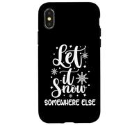 Let It Snow Somewhere Else Chapeau d'hiver Amusant avec Inscription « I Hate Cold » Coque pour iPhone X/XS