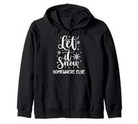 Let It Snow Somewhere Else Chapeau d'hiver Amusant avec Inscription « I Hate Cold » Sweat à Capuche
