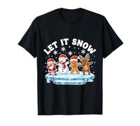 Let It Snow Squad Dab Christmas Père Noël Renne Bonhomme de Neige Pain d'épices T-Shirt