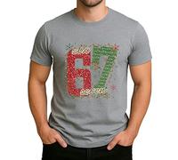 Let It Snow T-shirt de Noël pour homme Motif bonhomme de neige, gris, S