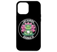 Let Karma Handle It Grenouille Méditante Lotus Zen Yoga Coque pour iPhone 12 Pro Max