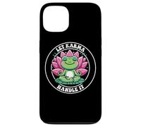 Let Karma Handle It Grenouille Méditante Lotus Zen Yoga Coque pour iPhone 13
