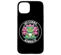 Let Karma Handle It Grenouille Méditante Lotus Zen Yoga Coque pour iPhone 15 Plus