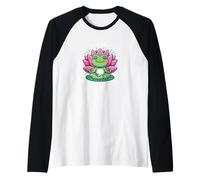 Let Karma Handle It Grenouille Méditante Lotus Zen Yoga Manche Raglan