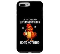 Let Me Check My Giveashitometer Funny Grumpy Chicken Coffee Coque pour iPhone 7 Plus/8 Plus
