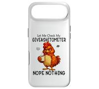 Let Me Check My Giveashitometer Funny Grumpy Chicken Coffee Coque pour iPhone Air