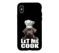 Let Me Cook Chocolate Lab Chien Labrador Retriever Marron Coque pour iPhone X/XS