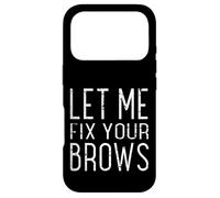 Let Me Fix Your Brows Maquillage Artiste Cosmétologie Vintage Coque pour iPhone 17 Pro
