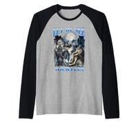 Let Me See Your Feet Agressive Cringe Wolf Werewolf Meme Manche Raglan