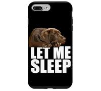 Let Me Sleep Funny Dog Chocolate Lab Labrador Lover Marron Coque pour iPhone 7 Plus/8 Plus