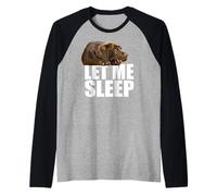 Let Me Sleep Funny Dog Chocolate Lab Labrador Lover Marron Manche Raglan
