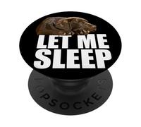 Let Me Sleep Funny Dog Chocolate Lab Labrador Lover Marron PopSockets PopGrip Adhésif