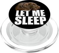 Let Me Sleep Funny Dog Chocolate Lab Labrador Lover Marron PopSockets PopGrip pour MagSafe