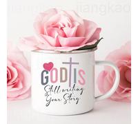 Let Me Tell You About My Jesus Rainbow Print Mugs,Chrétien,Café,Boissons De Normalisation,Tasse À Eau,Tasse En Émail,Poignée,Verres,Meilleurs Cadeaux