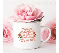 Let Me Tell You About My Jesus Rainbow Print Mugs,Chrétien,Café,Boissons De Normalisation,Tasse À Eau,Tasse En Émail,Poignée,Verres,Meilleurs Cadeaux