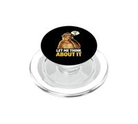 Let Me Think About It Pondering Monkey Question Mark Sarcasm PopSockets PopGrip pour MagSafe