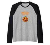 Let’s Carve Out Some Fun Pumpkin Halloween Party Funny Manche Raglan