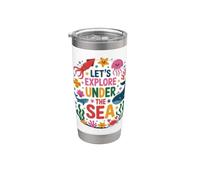 Let’s Explore Under The Sea Cute Ocean Animals Design Gobelet isotherme en acier inoxydable double paroi