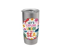 Let’s Explore Under The Sea Cute Ocean Animals Design Gobelet isotherme en acier inoxydable double paroi