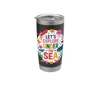 Let’s Explore Under The Sea Cute Ocean Animals Design Gobelet isotherme en acier inoxydable double paroi