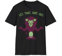 Let. That. Sh*t. Go Meditating Lion T-Shirt Homme Noir, Noir , XXL
