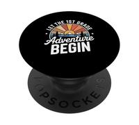 Let the 1st Grade Adventure Begin First Grade Teacher PopSockets PopGrip Adhésif