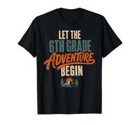 Let The 6th Grade Adventure Begin Sixth Grade Back to School T-Shirt Graphique avec Valeur