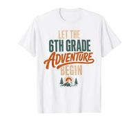 Let The 6th Grade Adventure Begin Sixth Grade Back to School T-Shirt Graphique avec Valeur