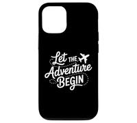 Let The Adventure Begin Airplane Flight Travel Coque pour iPhone 12/12 Pro