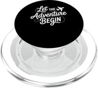 Let The Adventure Begin Airplane Flight Travel PopSockets PopGrip pour MagSafe