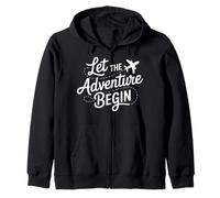 Let The Adventure Begin Airplane Flight Travel Sweat à Capuche