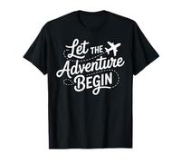 Let The Adventure Begin Airplane Flight Travel T-Shirt