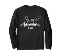 Let The Adventure Begin - Love Travel Avion Traveling Manche Longue