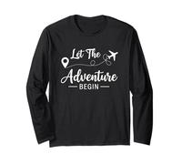 Let The Adventure Begin - Love Travel Avion Traveling Manche Longue