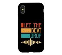 Let The Beat Drop Retro DJ Music Wave Vintage Coque pour iPhone X/XS