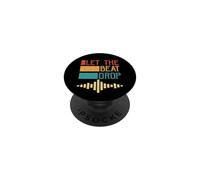 Let The Beat Drop Retro DJ Music Wave Vintage PopSockets PopGrip Adhésif