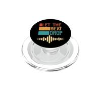 Let The Beat Drop Retro DJ Music Wave Vintage PopSockets PopGrip pour MagSafe