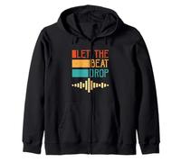 Let The Beat Drop Retro DJ Music Wave Vintage Sweat à Capuche