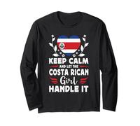 Let The Costa Rican Girl Handle it Costa Rica Flag Manche Longue