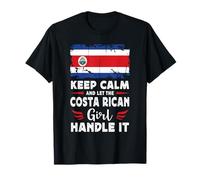 Let The Costa Rican Girl Handle it Costa Rica Flag T-Shirt